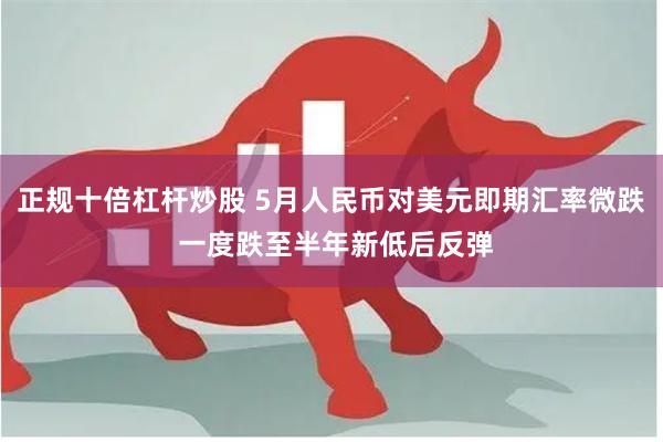 正规十倍杠杆炒股 5月人民币对美元即期汇率微跌 一度跌至半年新低后反弹