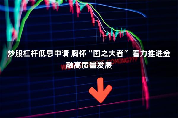 炒股杠杆低息申请 胸怀“国之大者” 着力推进金融高质量发展