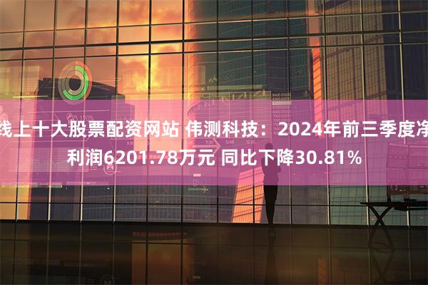 线上十大股票配资网站 伟测科技：2024年前三季度净利润6201.78万元 同比下降30.81%
